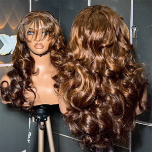 Perruque Cheveux Humains Bouclés Pixie Birmanes Haute Densité HelloHair, Sans Colle, Dentelle HD, Cheveux Bruts, Perruques à Fermeture en Dentelle 5x5 pour Femmes - Product Image 1