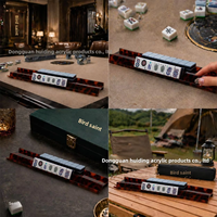 Ensemble de bâtons de poussage de Mahjong en cristal de luxe transparents pour un déplacement léger des tuiles, pour un jeu de table fluide et stable, divertissement