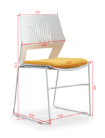 Chaise de conférence au design moderne confortable Chaise de bureau de salle de conférence Chaise de formation empilable