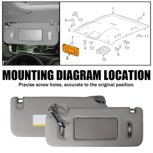 <span class=keywords><strong>Pare</strong></span>-<span class=keywords><strong>soleil</strong></span> de voiture pour GMC Sierra Denali Chevy Silverado 1500 1500 2500 3500 2014 2015 2016 2017 2018 2019 Côté conducteur gauche et côté passager droit - Product Image 4