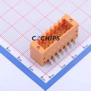 KF2EDGERM-3.5-2*7P Plug-in Terminal Block Bent Lead Through Hole,P=3.5mm Board-to-Board / Socket Closed Screw Fixing 2x7P 3.5mm - Product Image 1