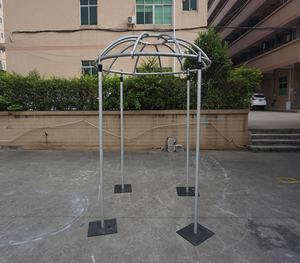 Cortina de Fondo Circular Ajustable de 8 a 20 pies, Kit de Tubos y Cortinas para Bodas, Exhibiciones y Convenciones - Product Image 1