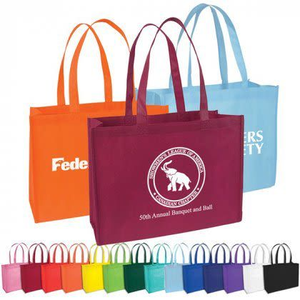 Fourre-tout d'épicerie réutilisable et écologique avec impression de logo personnalisé Festival de Noël sac en toile de jute RPET non tissé laminé PP - Product Image 3