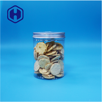 Bocaux en plastique PET transparent de 500 ml pour aliments, bonbons, biscuits, avec bouchons à vis en plastique, étanches, de qualité alimentaire, pour en-cas, aliments en conserve