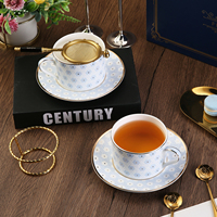 Service à thé de luxe service à café en porcelaine, service à thé en céramique, tasse à café en céramique articles cadeaux cadeau Saint Valentin