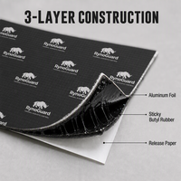 RynoGuard Feuille d'insonorisation légère et durable pour voiture, tapis insonorisant pour l'insonorisation automobile