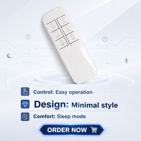 Télécommande portable numérique 2,4 G/433 MHz infrarouge blanche OEM personnalisable avec 2/4/6/8 boutons pour système de maison intelligente