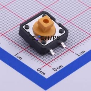 PTS125SJM73PSMTR2LFS Tactile Switch SMD-4P,12x12mm Switch Single Pole Single Throw Rectangle Button 1.8N Vertical Mount - Product Image 1