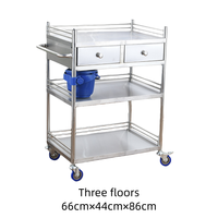 Chariot de traitement et de tatouage pliable à 4 roues en acier inoxydable de marque MK pour salon de beauté, vente en gros pour fabricants