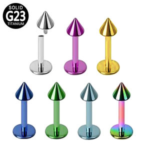 GZN основные ювелирные изделия титановый пирсинг для тела с внутренней и внешней нитью ювелирные изделия штанги Подкова Labret спираль серьги оптом - Product Image 5