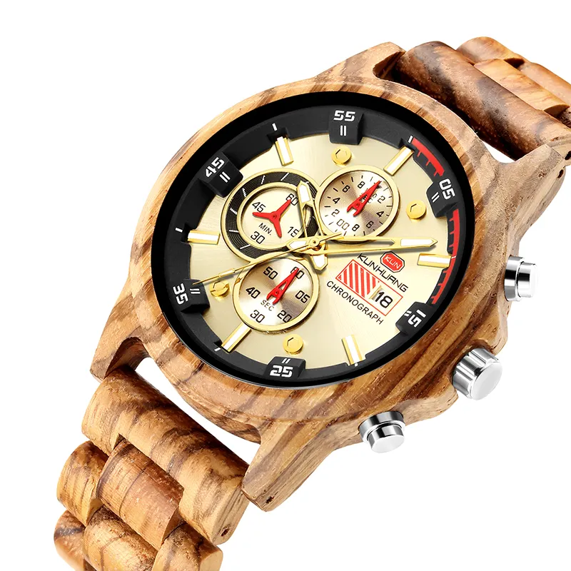 2021 wholesale Natural Engraved Bamboo Custom Wood Wristwatch OEM Waterproof Wooden Watches for men