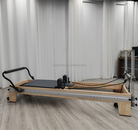 Equipo de Pilates Reformer Profesional de Madera de Arce Blanca, Resistente y Ecológico, para Entrenamiento de Fuerza y Core