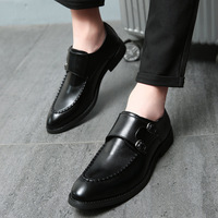 AMPLE Chaussures habillées de luxe italiennes à motif uni pour hommes, mocassins formels d'affaires en microfibre à enfiler pour le printemps et l'été