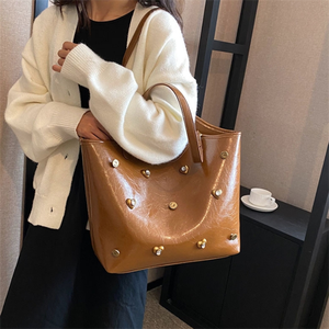 Sac fourre-tout de créateur 2024 avec logo intégré, motif citrouille, à prix abordable, sac à main pour femme, mode féminine - Product Image 3