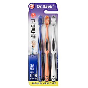 Cepillo de dientes Dr.Baek con cerdas medianas y duras de 0.18 mm, cuidado bucal premium para hombres - Product Image 5