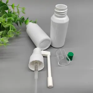 Пустая пластиковая маленькая фармацевтическая бутылка-распылитель с вращающимся длинным соплом