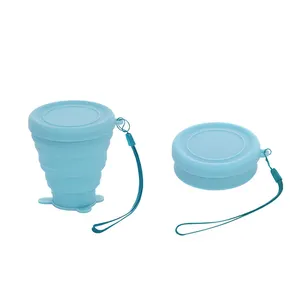 Tazas portátiles ecológicas de Color con logotipo personalizado para exteriores, taza de café reutilizable, plegable, de viaje, plegable, de silicona