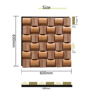 לוחות קיר פסיפס מודרני קיר דף הבית קיר קישוט תלת מימדי אמנות קיר אמנות אקוסטי סאונד דיפוזר לוחות קיר אטומים לרעש - Product Image 3