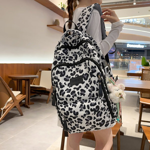 New Double-Shoulder Cross-Border Style Oyogi Style Cow Leopard Patterns Junior High <b>School</b> Students Lightweight Perfect <b>Backpack</b> - Product Image 1