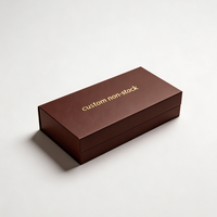 Caja de Vino de Papel Rígido Marrón Personalizada con Forro de Terciopelo e Inserto de Espuma Personalizado para Empaque de una Sola Botella de Vino Tinto