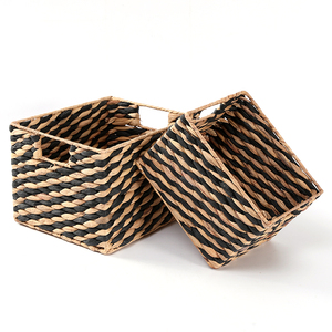 Panier <span class=keywords><strong>en</strong></span> <span class=keywords><strong>osier</strong></span>, cubes de rangement pour jouets, livres, vêtements (lot de 3) - Product Image 2