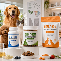 Poudre multivitaminée pour chiens et chats, formule personnalisée OEM ODM, fournisseur d'usine