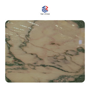 แผ่นหินอ่อนโดโลไมต์สีดำหรูหรา TMZ ขนาดใหญ่ รับผลิตตามแบบ ODM/OEM พื้นผิวขัดเงาทันสมัย ขนาดสั่งทำได้ สำหรับเคาน์เตอร์โรงแรม พร้อมลายกราฟิก - Product Image 2