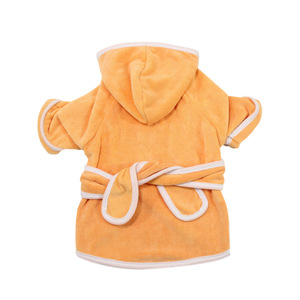 Dog Bathrobe Absorbent Pajamas White And Orange For Pet Dog Cat Puppy All Seasons Wear - Product Image 5
