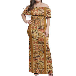 Tongan Design Tribe-ropa de tatuaje Vintage para mujer, vestido Sexy elegante, falda larga, Formal, de gama alta, para fiesta - Product Image 4