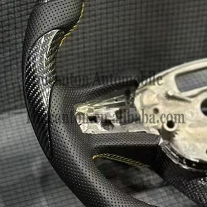 Nouveau produit en gros : Volant en fibre de carbone avec surpiqûres en cuir, compatible Cadillac CT4 CT5 - Product Image 6