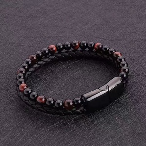 New Multi-layer Stainless Steel <b>Bead</b> Braided <b>Bracelets</b> Men Jewelry Accessories Leather <b>Bracelet</b> - Product Image 6