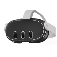 Ensemble d'accessoires 3 en 1 Housse de console en silicone VR Housse de protection souple pour Meta Quest3 VR Controller Case