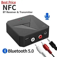 Transmitter & Receiver NFC Nirkabel Dua-dalam-Satu Baru untuk Speaker Mobil 3.5mm Aux USB/Type-C RCA
