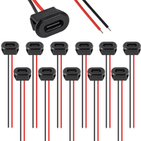 Typ-C Buchse 2-Pin USB-Anschluss Typ-C mit Buchse Schnellladebuchse Ladeanschluss USB-C Ladestecker