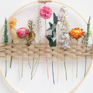 Guirlande florale séchée pour décoration murale de mariage, porte ou maison, couronne de fleurs séchées - Product Image 2