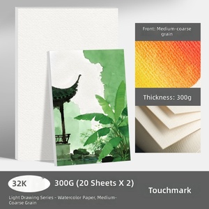 Papier aquarelle 300GSM 4K 8K, texture moyenne, feuilles pour <span class=keywords><strong>dessin</strong></span> d'anime et de <span class=keywords><strong>manga</strong></span>, bloc de peinture pour étudiants en art - Product Image 6