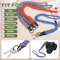 Cordon de cou en paracorde robuste pour badge d'identification, porte-clés, collier tressé, dragonne, vente en gros OEM