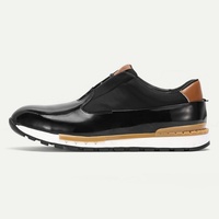 Chaussures décontractées pour hommes, baskets en cuir de vache véritable de créateur, personnalisables, à lacets, semelle extérieure en caoutchouc, logo imprimé en 3D, tendance mode brevetée