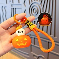 Porte-clés créatif populaire transfrontalier, écologique, durable, en forme de citrouille d'Halloween, petit