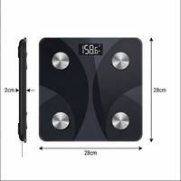 Balance connectée intelligente avec analyseur de graisse corporelle et écran LCD, capacité 180 kg, mesure du poids et de la graisse – Meilleures ventes