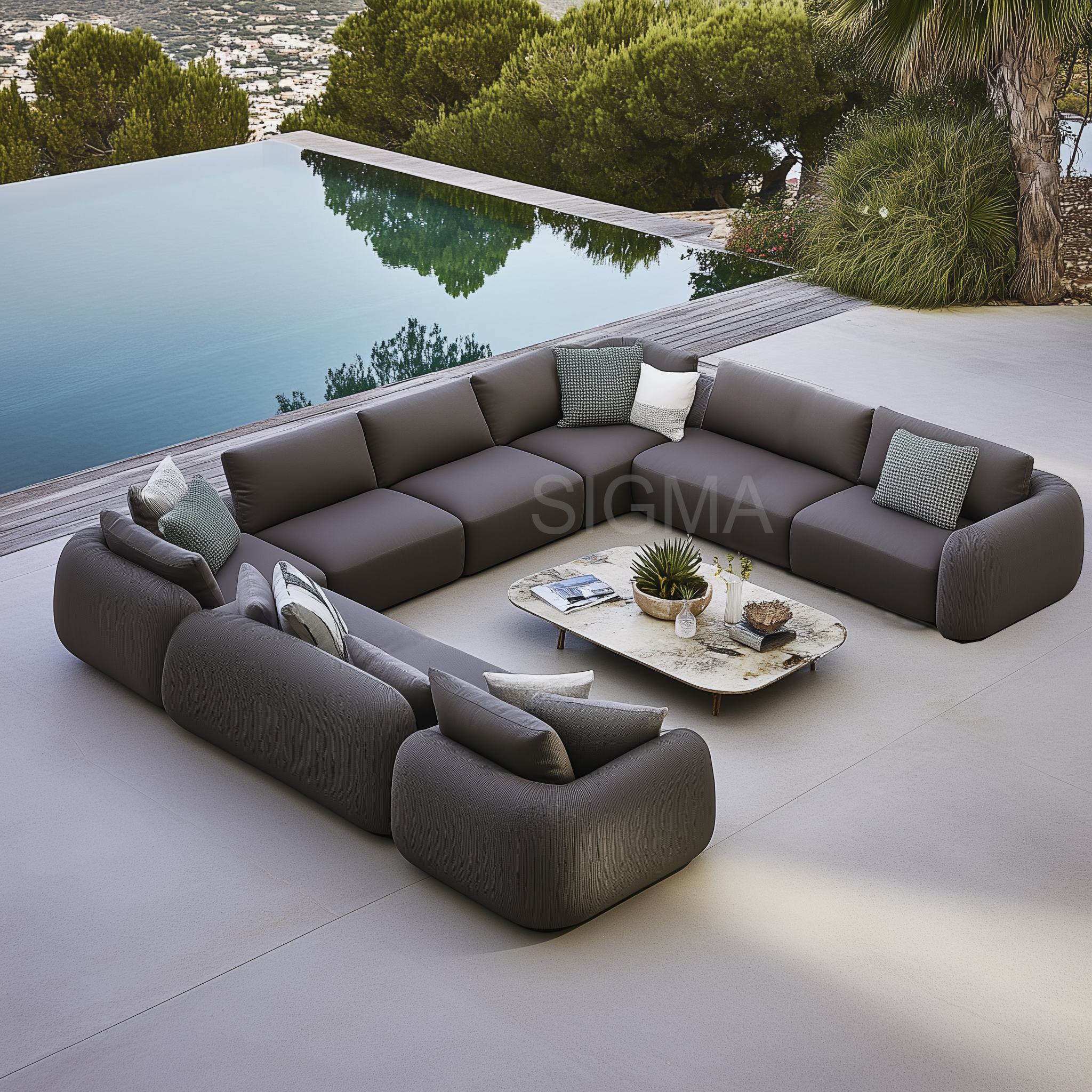 Outdoor Furniture Set Garden Sofa Set Furniture Sectional Sofa Teak Wood Furniture Lounge Chair Chaises Lounge Outdoor Armchairs