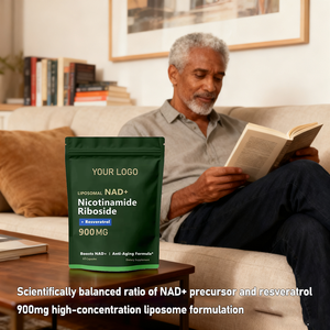Kapsul Liposomal NAD+ OEM/ODM 900mg Nikotinamida Ribosida Anti-Penuaan Kapsul Kecantikan Kulit Quercetin Resveratrol untuk Dewasa - Product Image 3