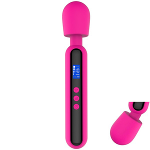 10 titreşim modları LED sıvı kristal ekran AV vibratör orta 4-speed USB şarj kadın Masturbator yetişkin eğlenceli seks oyuncak - Product Image 2