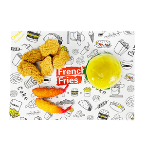 Paquete de Comida Rápida Desechable Personalizado, Caja para <span class=keywords><strong>Hamburguesas</strong></span>, Papel Antigrasa, Empaque para Pollo Frito - Product Image 5