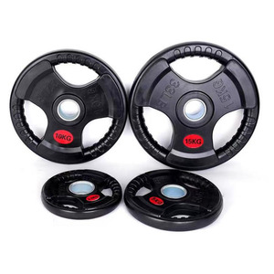 フィットネス機器ウェイトプレートセット ラバーコーティング鉄製プレート トライグリップダンベル バーベルウェイトプレート トライグリップ - Product Image 1