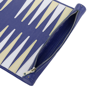 Set <span class=keywords><strong>da</strong></span> Viaggio Backgammon Arrotolabile, Colore Blu, in Pelle PU, Portatile, per Compagni di Viaggio - Product Image 5
