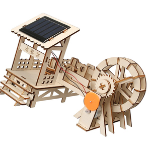 OKYN-Y2257Solar Powered Water Wheel <b>DIY</b> Assembly STEM Learning Toy <b>Kit</b> - Product Image 1
