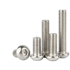 Vis à tête bombée en acier inoxydable 304 de qualité supérieure A2-70, tailles métriques variées M1.6-M8 M2-M5, finition brute - Product Image 2