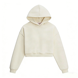 定制徽标刺绣男女通用运动短款连帽衫，基本款促销团队运动衫，适合啦啦队、舞蹈、体操 - Product Image 3