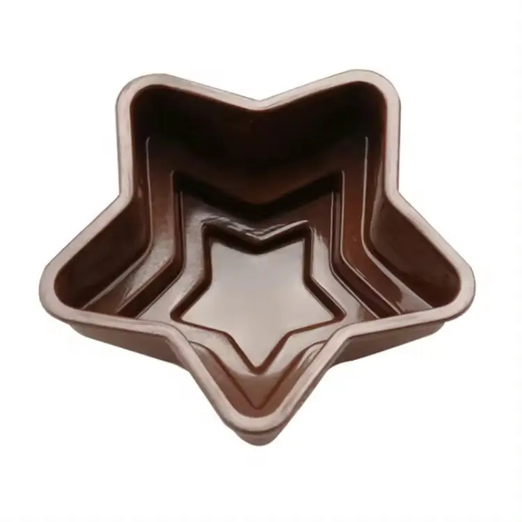 Logo kustom bentuk bintang DIY cetakan kue makanan penutup cetakan silikon untuk Kue Muffin cetakan Resin silikon